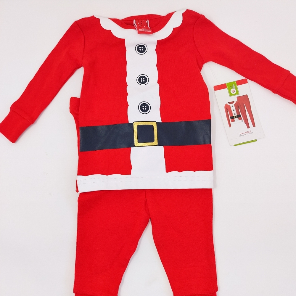 Baby Santa Matching Set Pajamas BNWT 6 Months